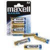 4 ks Alkalické baterie MAXELL AA LR6