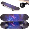Skateboard s oboustranným potiskem Galaxy