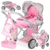 Kočárek 3v1 pro panenky Pink Flowers
