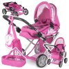 Kočárek 3v1 pro panenky Jednorožci