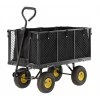 Zahradní vozík dvouúčelový XL - černý s plachtou