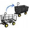 Zahradní vozík dvouúčelový XL - černý s plachtou