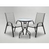 Sada balkonového nábytku - 2 židle + stolek - šedá