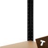 Úložný regál - černý 220x100x45 Bigstreen