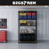 Úložný regál - černý 220x100x45 Bigstreen