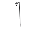 SOLÁRNÍ LAMPA 17 x 17 x 155 CM 2v1 LUCERNA 2 LED STUDENÁ BÍLÁ