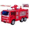 Hasičské auto stříkající vodu na setrvačník, 19 cm