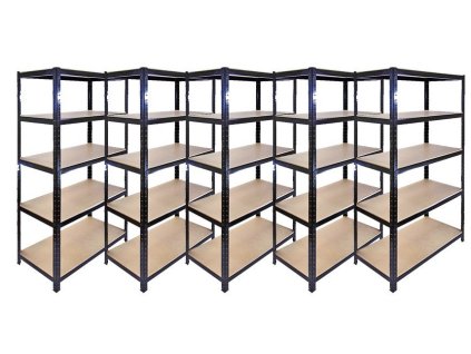 2609 2 akcios csomag 5 darab salgo polc 1800x900x400 mm lakkozott 5 polc teherbiras 875 kg fekete
