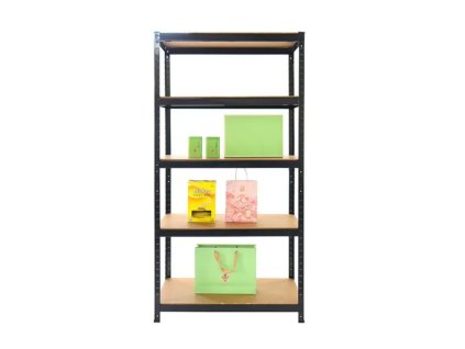 13000 regal 1800x700x300 mm lakovany 5 policovy nosnost 875 kg cerny