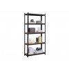 Regál 1800x750x350 mm lakovaný 5-policový, nosnost 875 kg - ČERNÝ