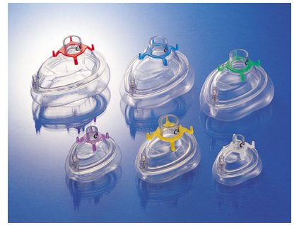 PVC anesteziologická maska s nafukovací manžetou pro dospělé (vel. 4)