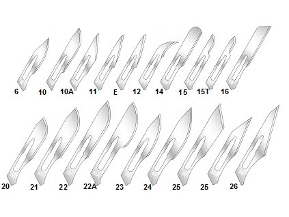 Skalpelové čepelky vel. 15 (100 ks)