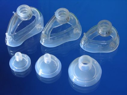 Silikónová anestéziologická maska s flexibilnou manžetou pre novorodencov (veľ. 0)