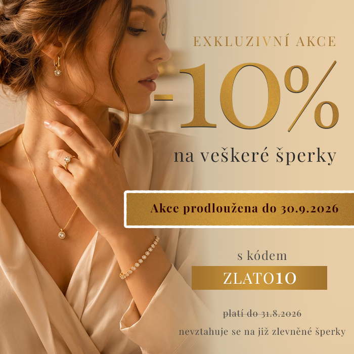 Slevová akce na zlaté šperky 10%