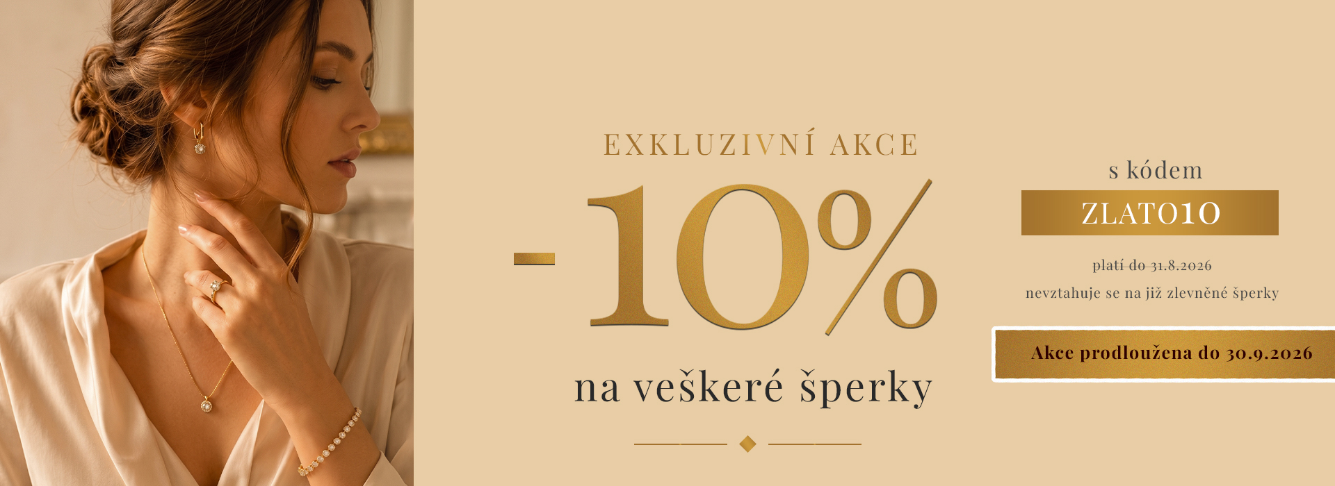 Slevová akce na zlaté šperky 10%