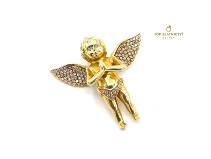Zlatý přívěsek s diamanty 8.33g
