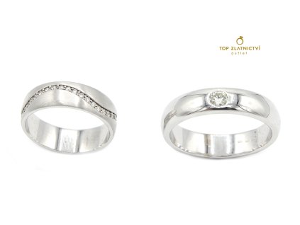 Zlaté snubní prsteny s diamanty 16.00g
