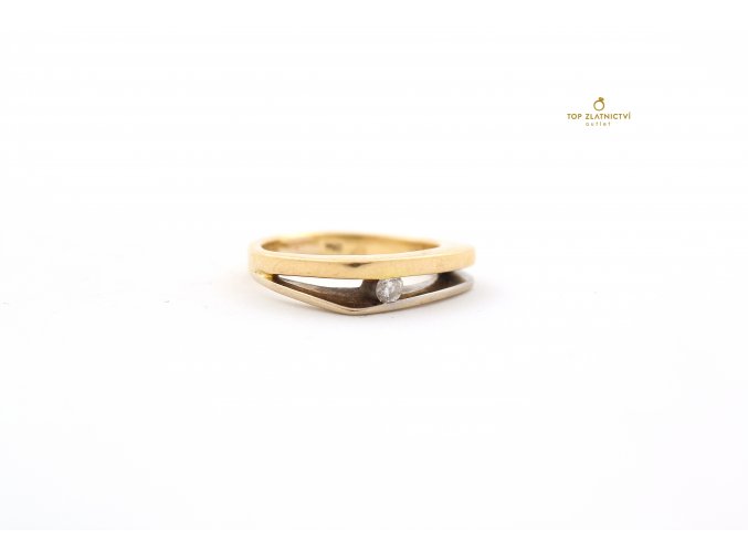 Zlatý prsten s diamantem 5.16g