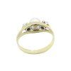 Zlatý prsten s perlou a diamanty 3.13g