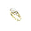 Zlatý prsten s perlou a diamanty 3.13g