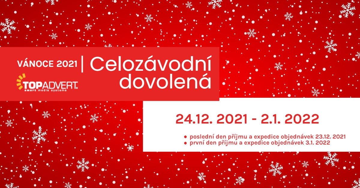 Vánoce 2021 - celozávodní dovolená