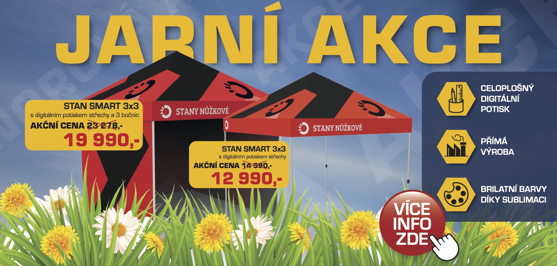 Jarní akce na reklamní stany SMART 3x3