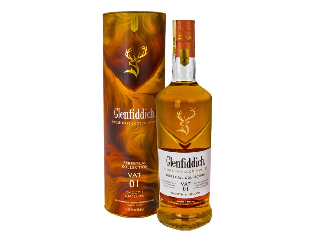 Glenfiddich Perpetual Collection VAT 01 Smooth & Mellow Single Malt Scotch  Whisky 1L Bottle