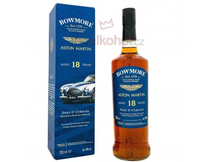 bowmore 18 yo aston martin golden elegant box 700ml 43 vol