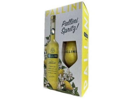 Limoncello Pallini + 1 pohár na Spritz 26% 0,5l