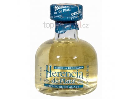 Herencia de Plata Reposado 100% puro de Agave 40 % 0,05l