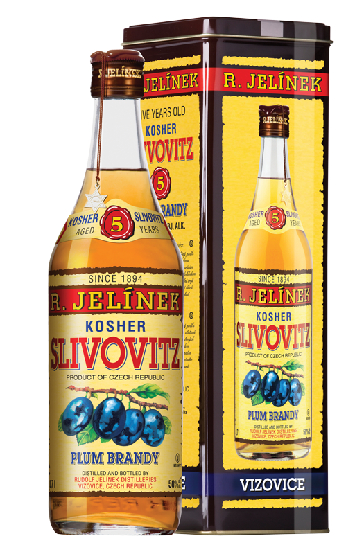 Rudolf Jelínek Slivovice Kosher Slivovitz 5 yo Zlatá R.Jelínek tuba 50 % 0,7 l (tuba)