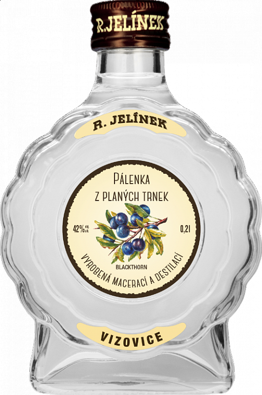 Pálenka z planých trnek 42 % 0,2 l Rudolf Jelínek