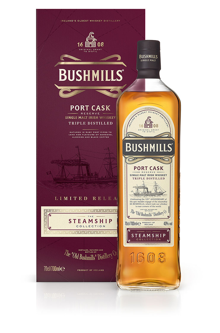 BUSHMILLS IRISH WHISKEY STEAMSHIP PORT CASK 40% 0,7l (karton)