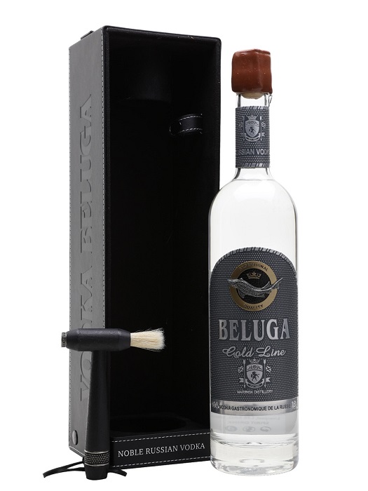 Beluga Gold Line v koženém obalu 40 % 1 l