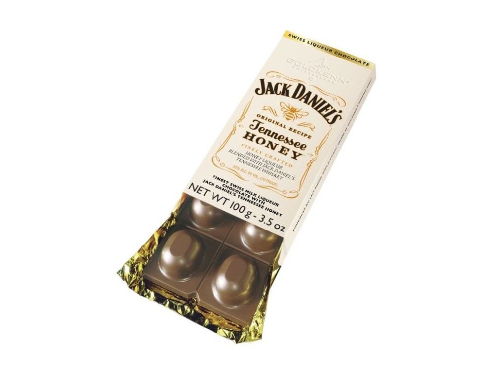 Goldkenn Mléčná čokoláda plněná Whisky Jack Daniel's Honey 100g