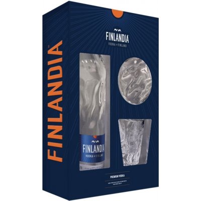 Finlandia 40 % 0,7 l (dárkové balení) (dárkové balení 2 skleničky)