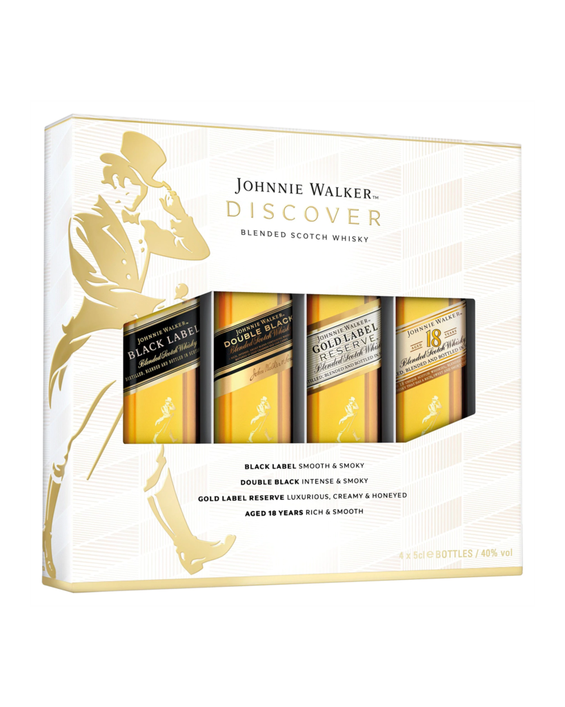 JOHNNIE WALKER DISCOVER PACK 40 % 4 x 0,05 l