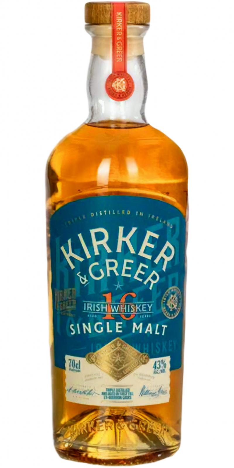 Kirker and Greer KIRKER & GREER 16 yo SINGLE MALT 43 % 0,7 l