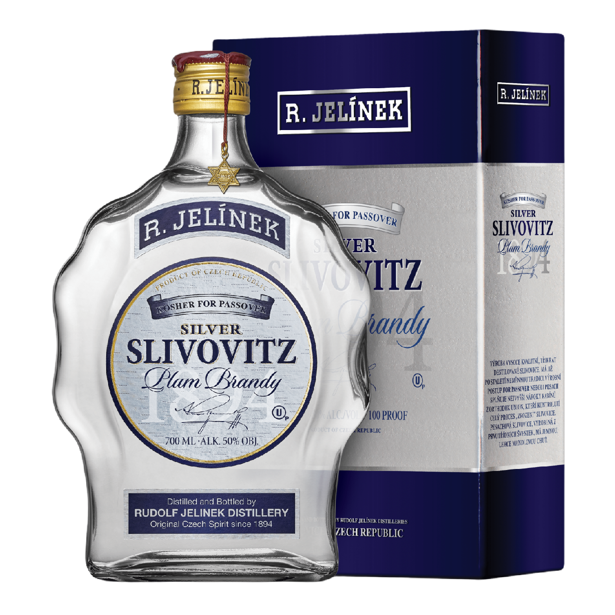 Silver Slivovitz Budík Rudolf Jelínek 50 % 0,7 l koupíte na Topalkohol.cz