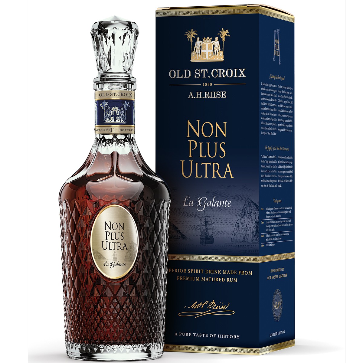 A. H. Riise Old St.Croix 0,7l NPU La Galanta 43,4 % 0,7 l