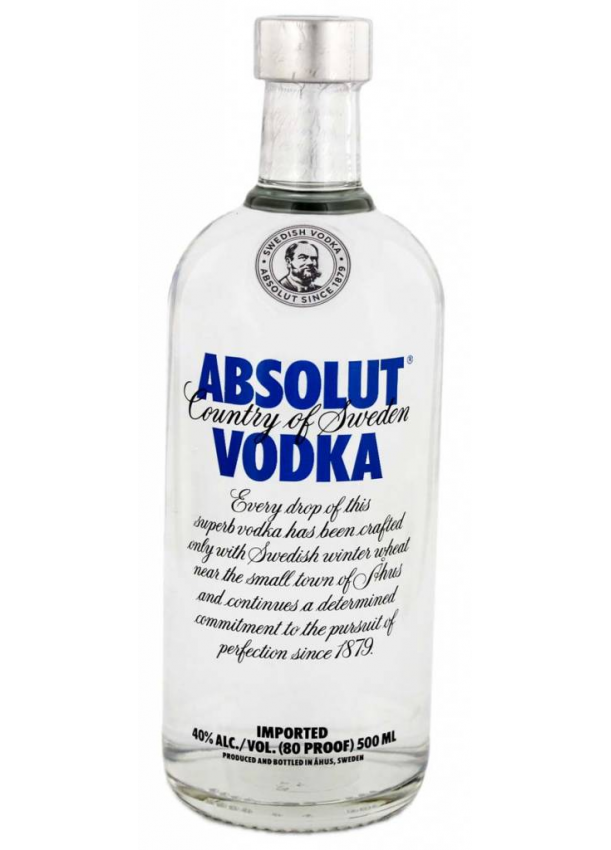 Absolut 40% 0,5 l (holá láhev)