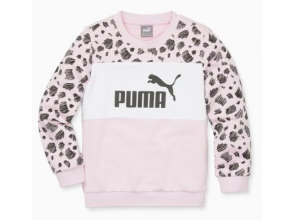 Mikina Puma Essentials+Mates Crew ružová