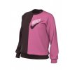 Mikina Nike DV0328 NSW FLC Crew burgundy/pink
