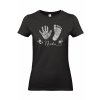 Dámske tričko čierne s odtlačkami