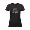 Dámske čierne tričko s ultrazvukom