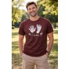 Burgundy pánske tričko s odtlačkami model