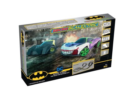 Autodráha MICRO SCALEXTRIC G1177M - Batman vs Joker The Race For Gotham City (Battery Powered) (1:64)  SKLAD PRODEJNA !!!