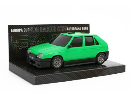Favorit City, zelený -Model SRC 1:28 - motor 12 OOO ot.. -K autodráze ITES, FARO, EuropaCup, Gonio Favorit City SKLAD PRODEJNA !!!