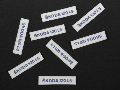 KOPIE SAMOLEPKY PRO ŠKODU 120 ITES - SPZ - PAPÍR+MODRÝ NÁPIS