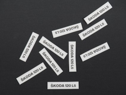 KOPIE SAMOLEPKY PRO ŠKODU 120 ITES - SPZ - PAPÍR+ČERNÝ NÁPIS